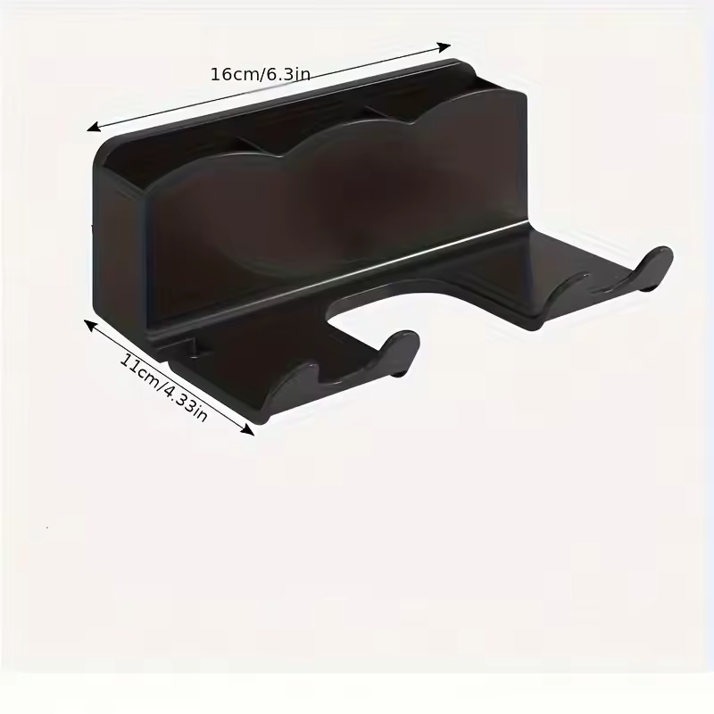 1pc Hair dryer storage rack, non perforated bathroom wall mounted bracket, bathroom air duct storage