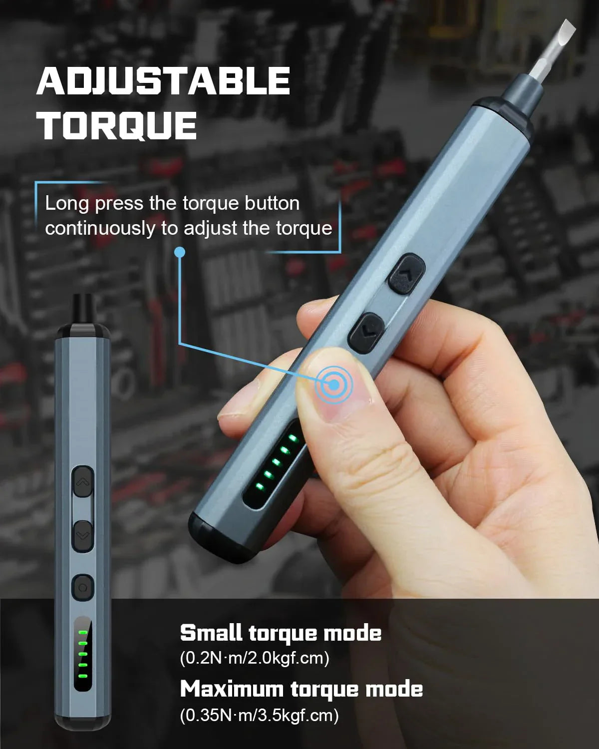 Minimalist Pen-Style LED Electric Precision Screwdriver Set