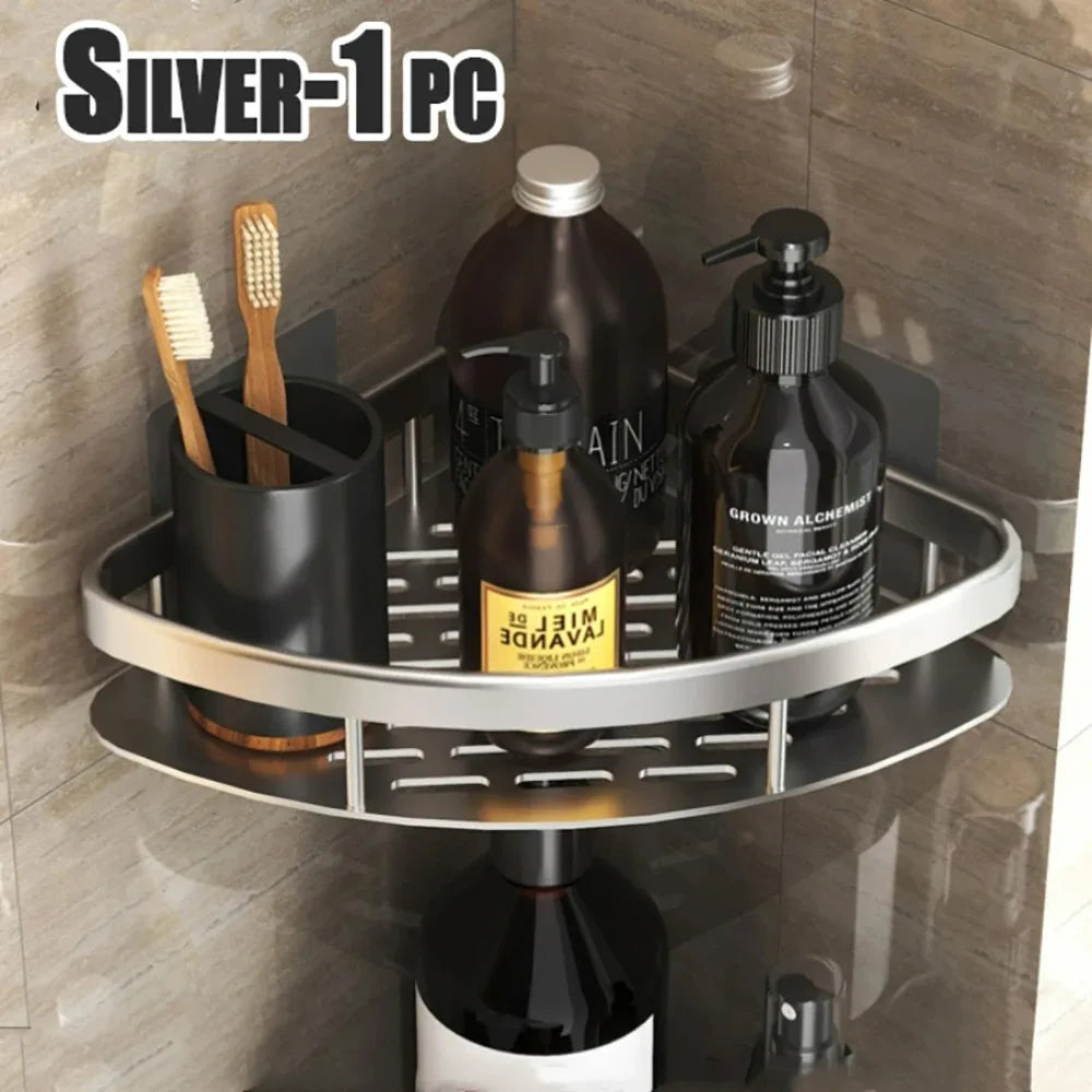 Wall Mounted Shower Rack – Drill-Free Storage Shelf