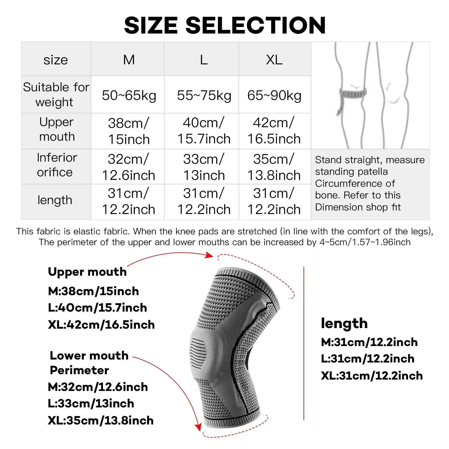 Silicone Knee Support Strap