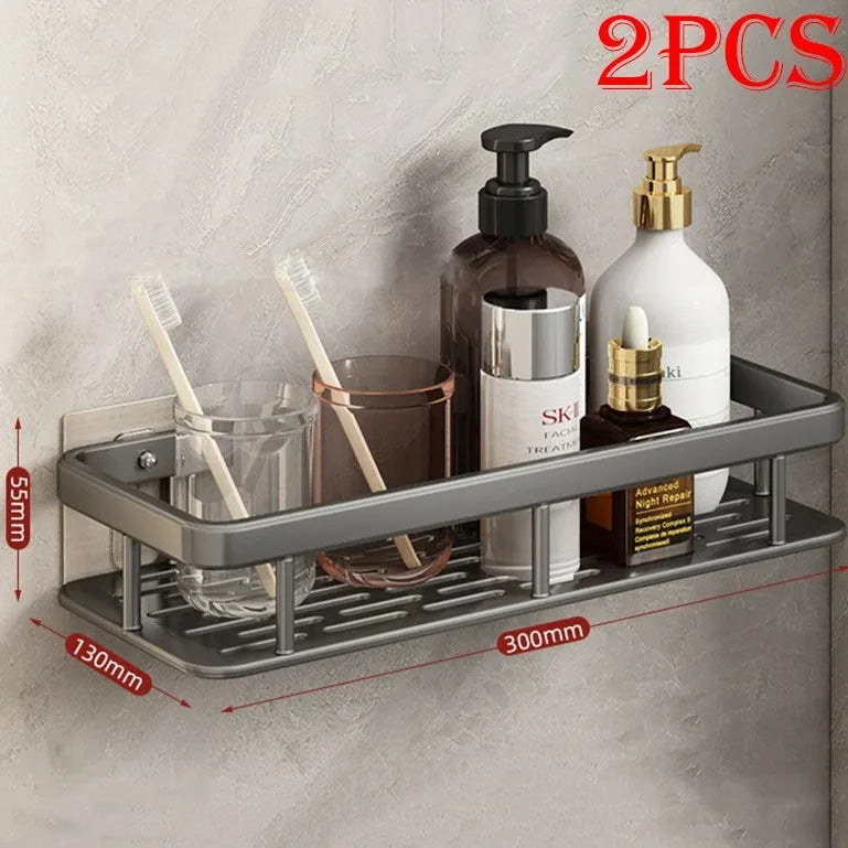Wall Mounted Shower Rack – Drill-Free Storage Shelf