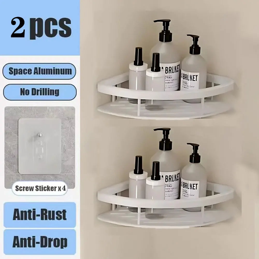 Wall Mounted Shower Rack – Drill-Free Storage Shelf