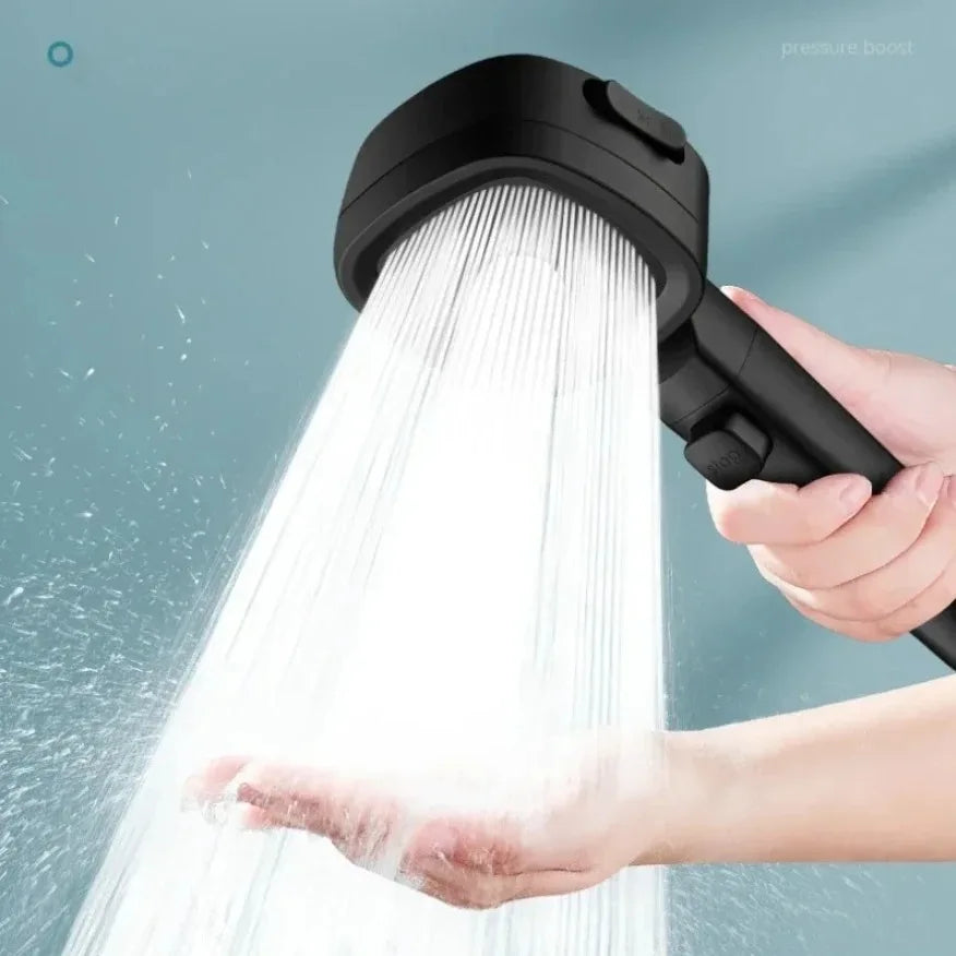 Adjustable One-Key Stop Water Shower Heads High Pressure Water Saving 3 Modes Shower Heads High Quality Bathroom Showers