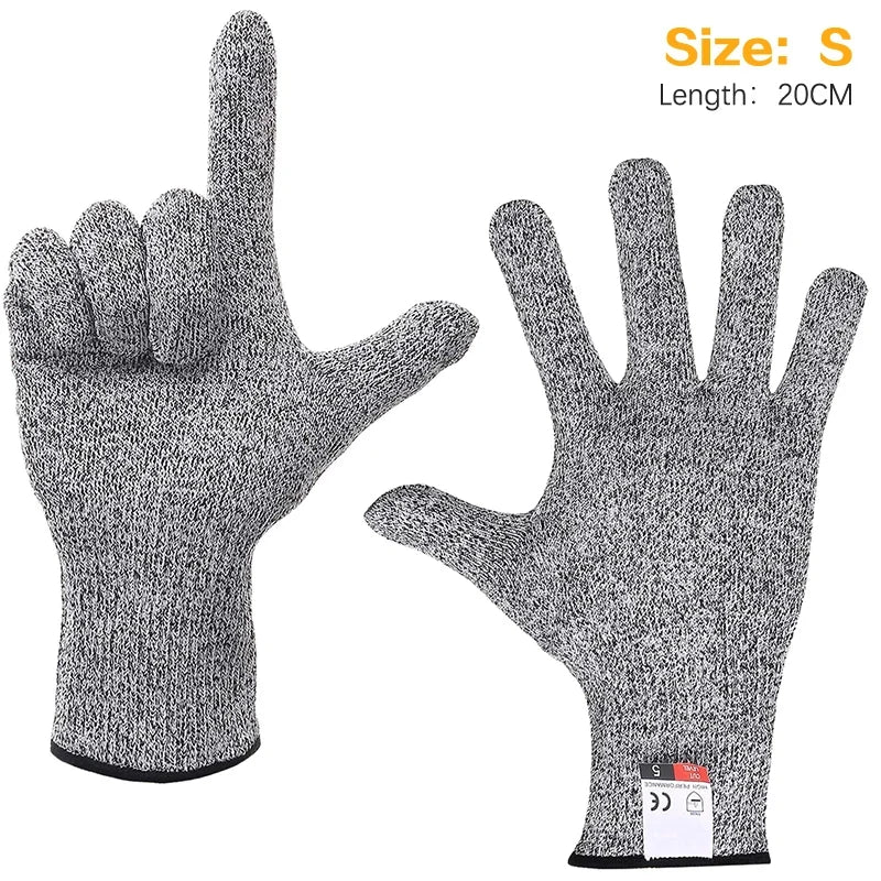 5 Level Safety Anti Cut Work Gloves - Wear Resistant, Anti Thorn for Kitchen, Gardening, Glass Handling