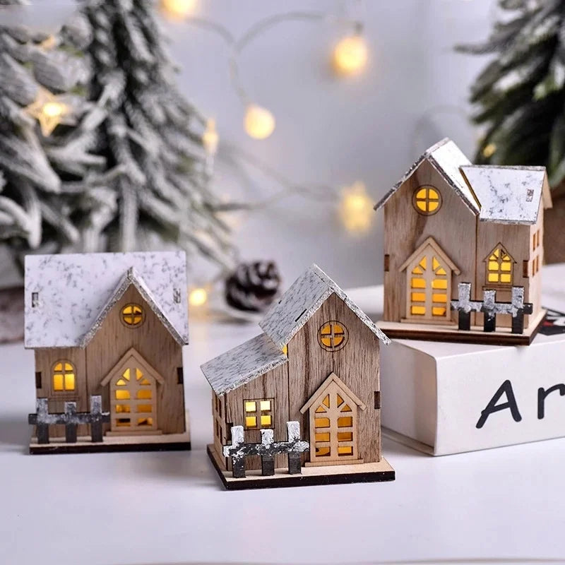 Christmas LED Light Wooden House