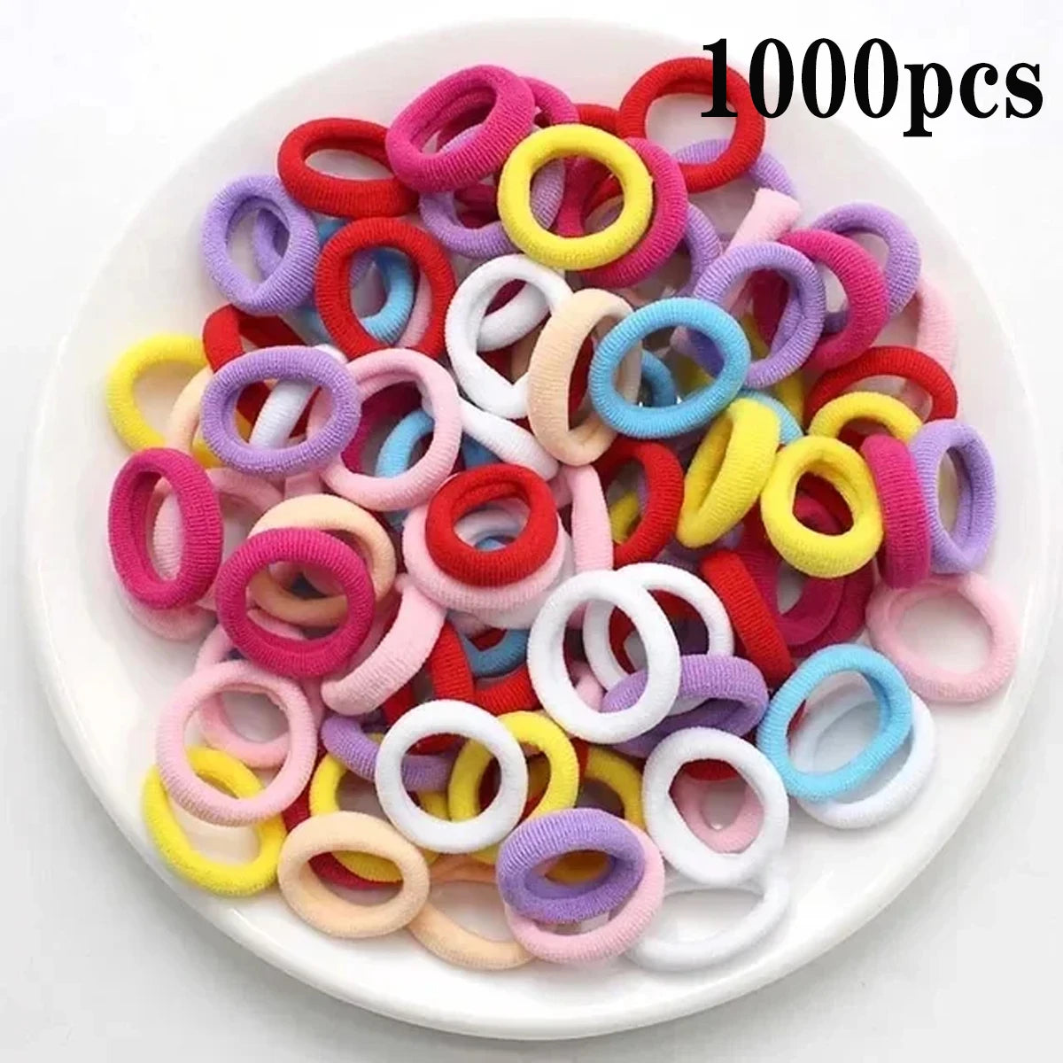 200pcs Vibrant Colorful Elastic Hair Bands for Girls & Women - Small Rubber Ponytail Holders for Stylish Hairstyles & Everyday