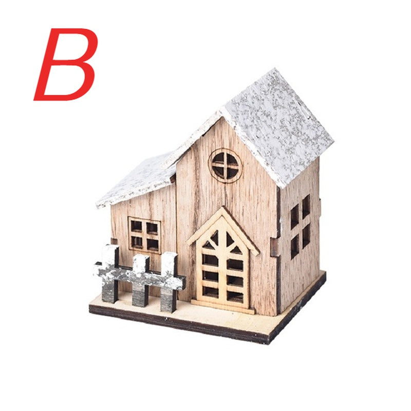 Christmas LED Light Wooden House