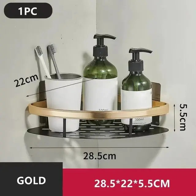 Wall Mounted Shower Rack – Drill-Free Storage Shelf