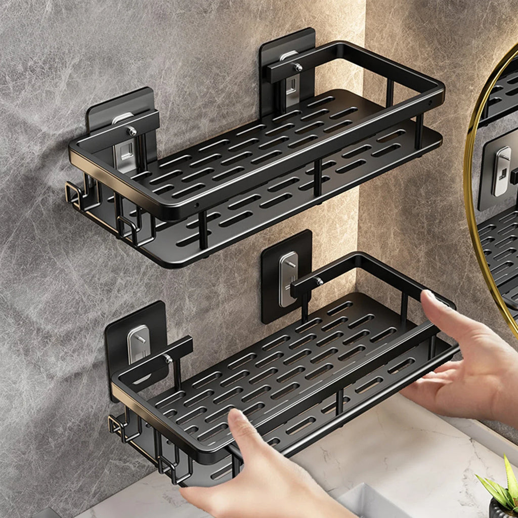 Wall Mounted Shower Rack – Drill-Free Storage Shelf
