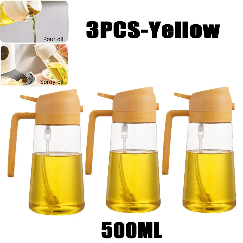 Woobrice Oil Spray Bottle 200/300/500ml - Eco-Friendly Cooking Sprayer for BBQ Baking Kitchen