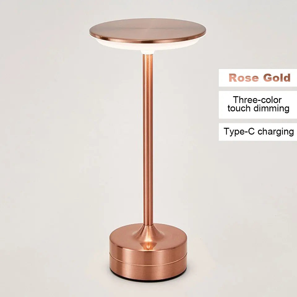 Touch Sensor LED Table Lamp USB Rechargeable Portable Night Light for Bedroom Bar