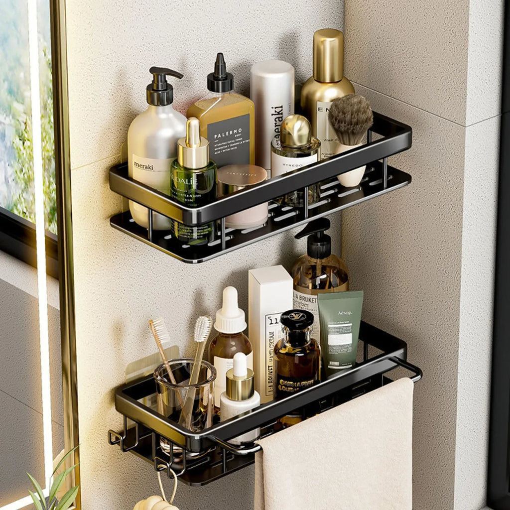 Wall Mounted Shower Rack – Drill-Free Storage Shelf