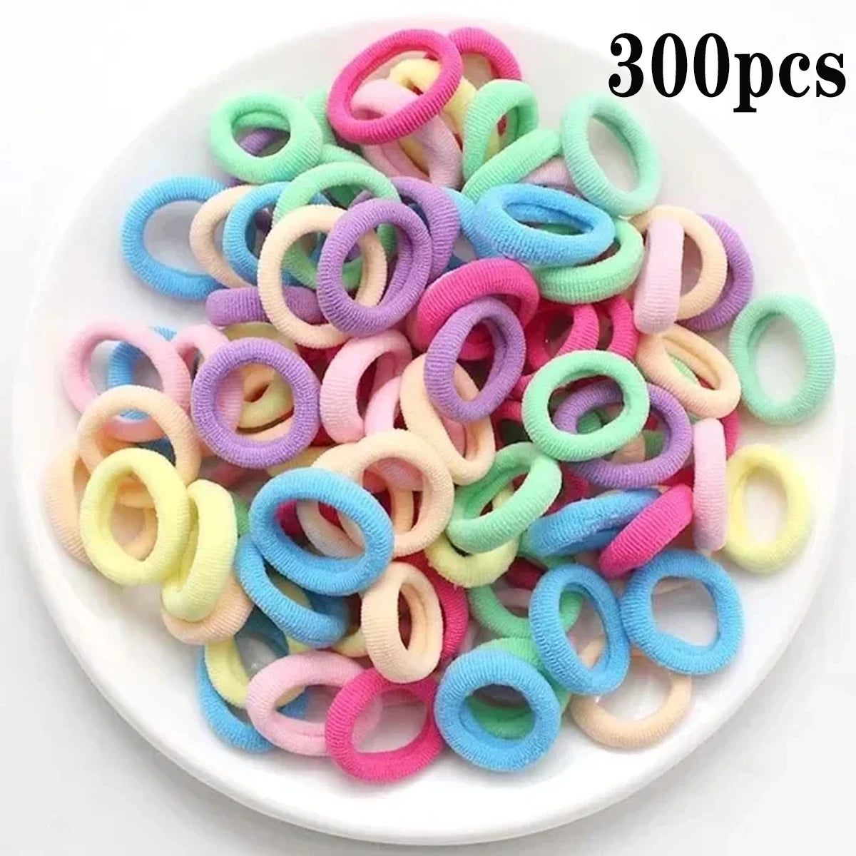 200pcs Vibrant Colorful Elastic Hair Bands for Girls & Women - Small Rubber Ponytail Holders for Stylish Hairstyles & Everyday