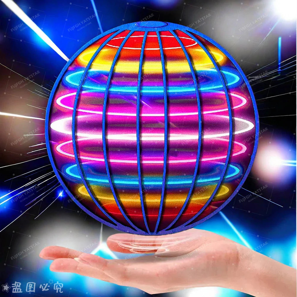 Flying LED Ball Toy for Kids – Hand Controlled 360° Rotating Cosmic Globe