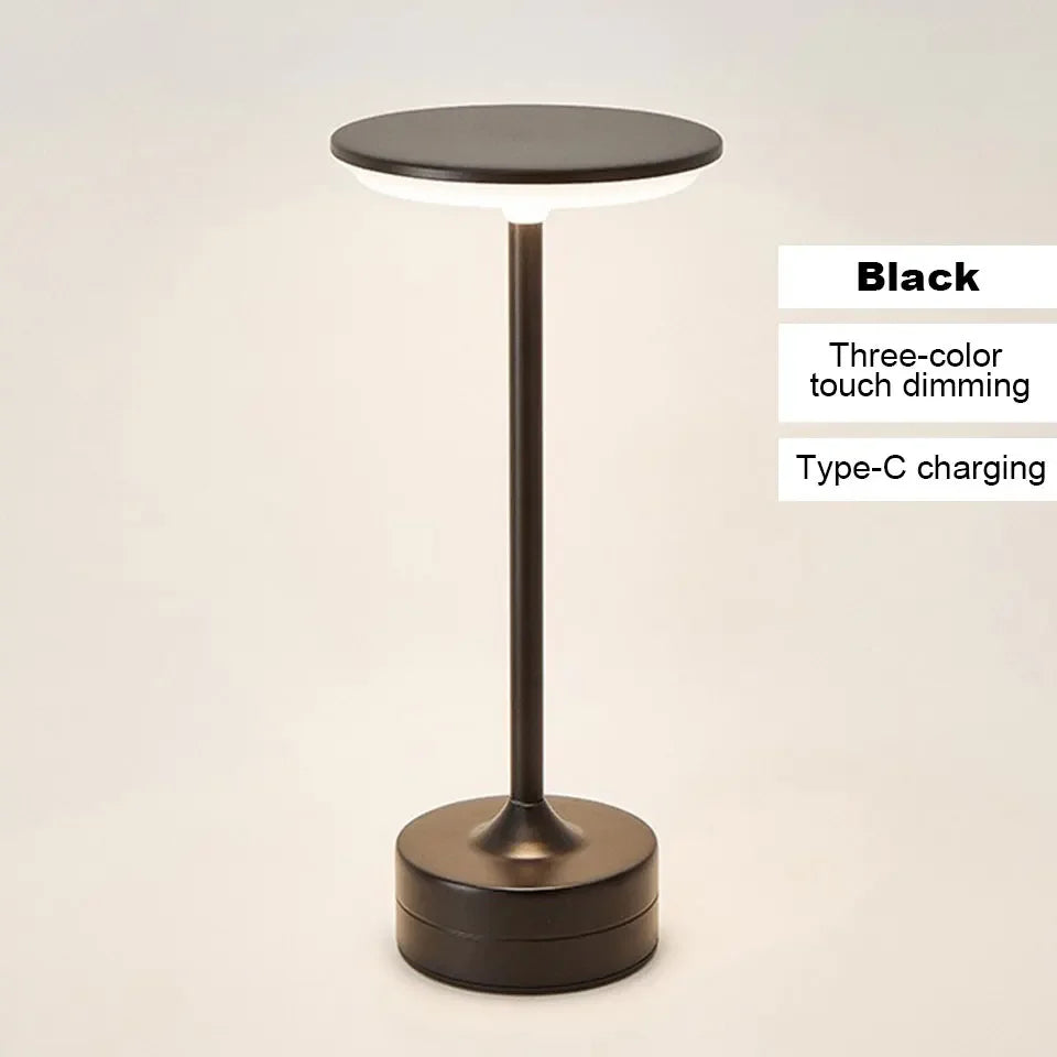 Touch Sensor LED Table Lamp USB Rechargeable Portable Night Light for Bedroom Bar