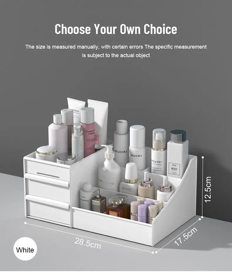 White Drawer Makeup Storage Box