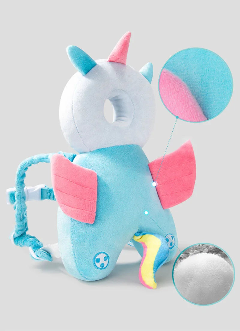 Children's anti-fall head protection pillow for toddlers learning to walk – breathable cotton safety pad