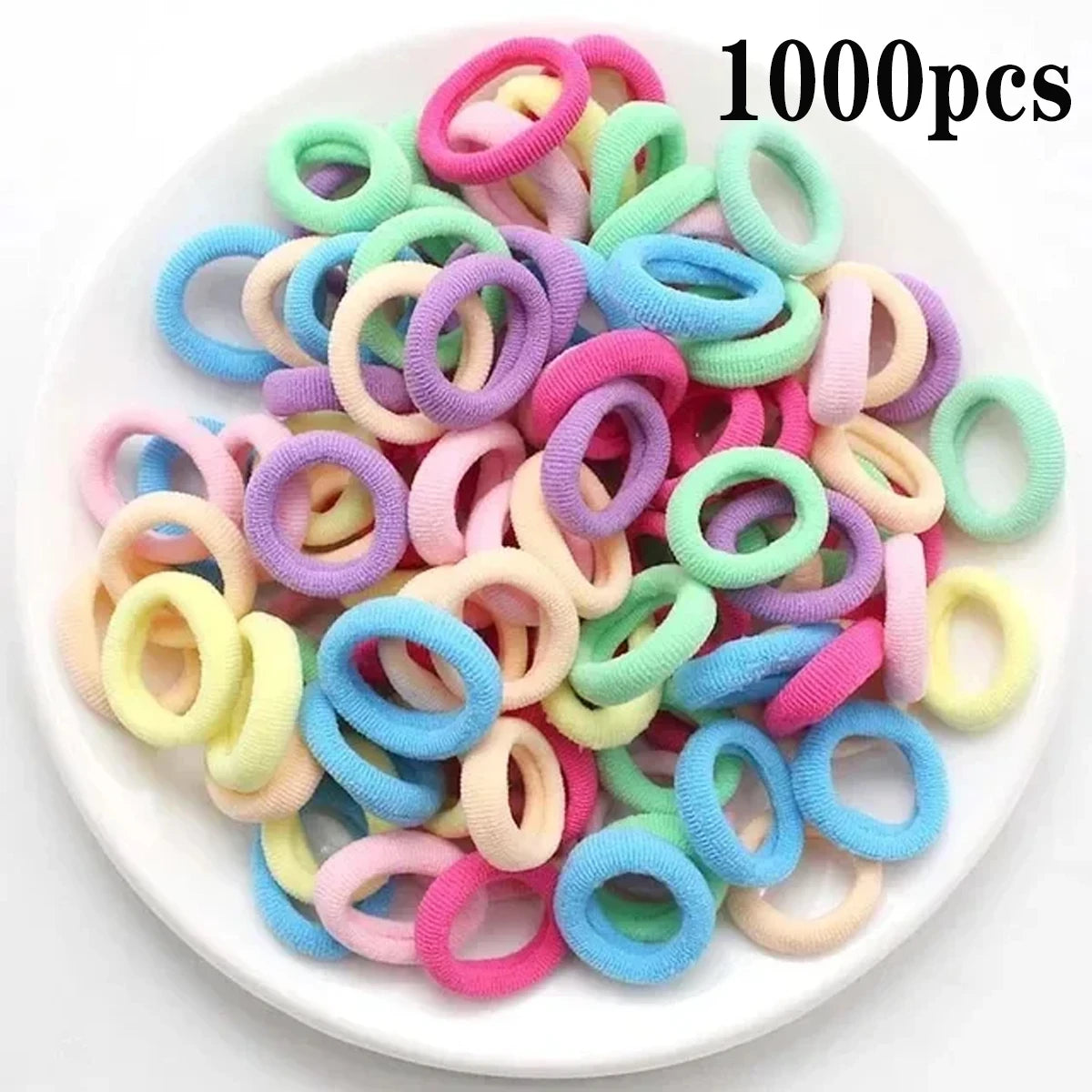 200pcs Vibrant Colorful Elastic Hair Bands for Girls & Women - Small Rubber Ponytail Holders for Stylish Hairstyles & Everyday