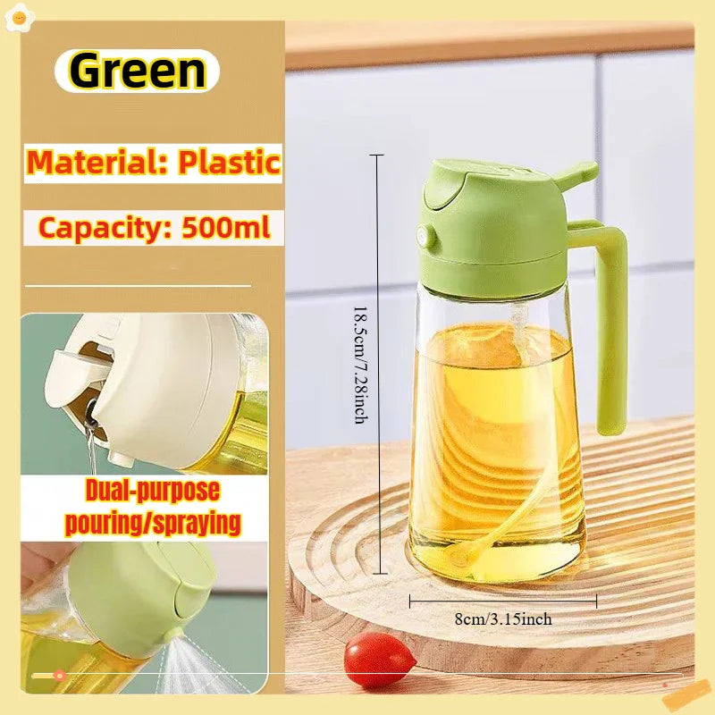 Woobrice Oil Spray Bottle 200/300/500ml - Eco-Friendly Cooking Sprayer for BBQ Baking Kitchen