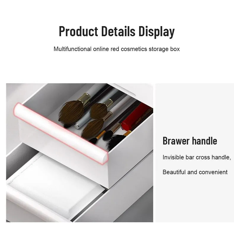 White Drawer Makeup Storage Box