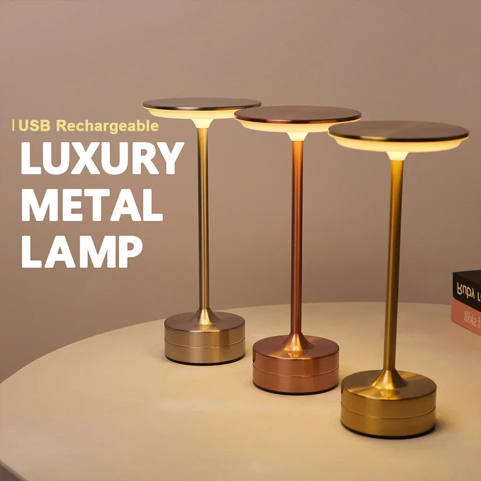 Touch Sensor LED Table Lamp USB Rechargeable Portable Night Light for Bedroom Bar