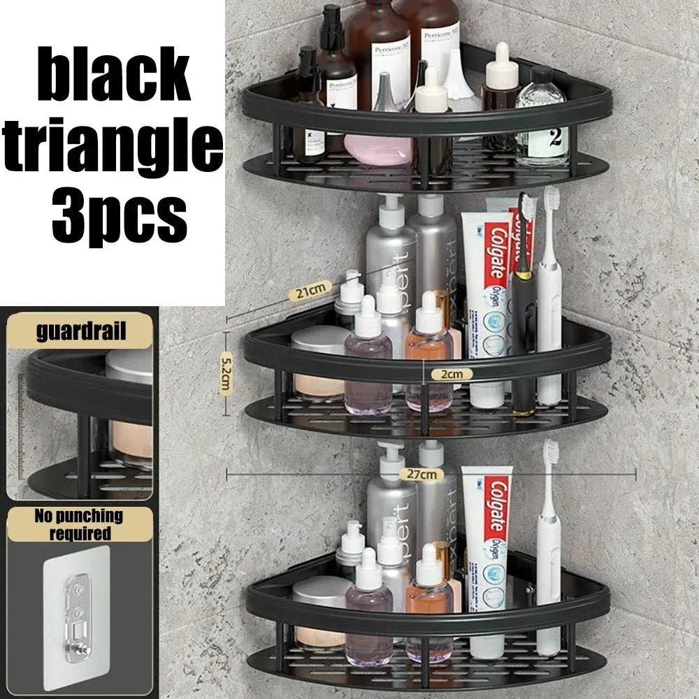 Wall Mounted Shower Rack – Drill-Free Storage Shelf