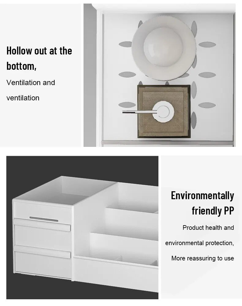 White Drawer Makeup Storage Box