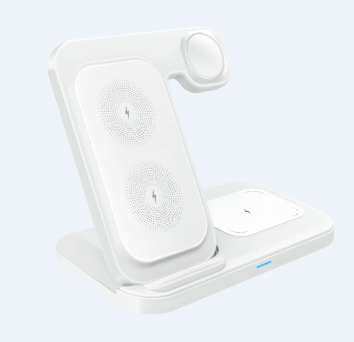 3 In 1 LED Fast Wireless Charger Stand Foldable Charging Station
