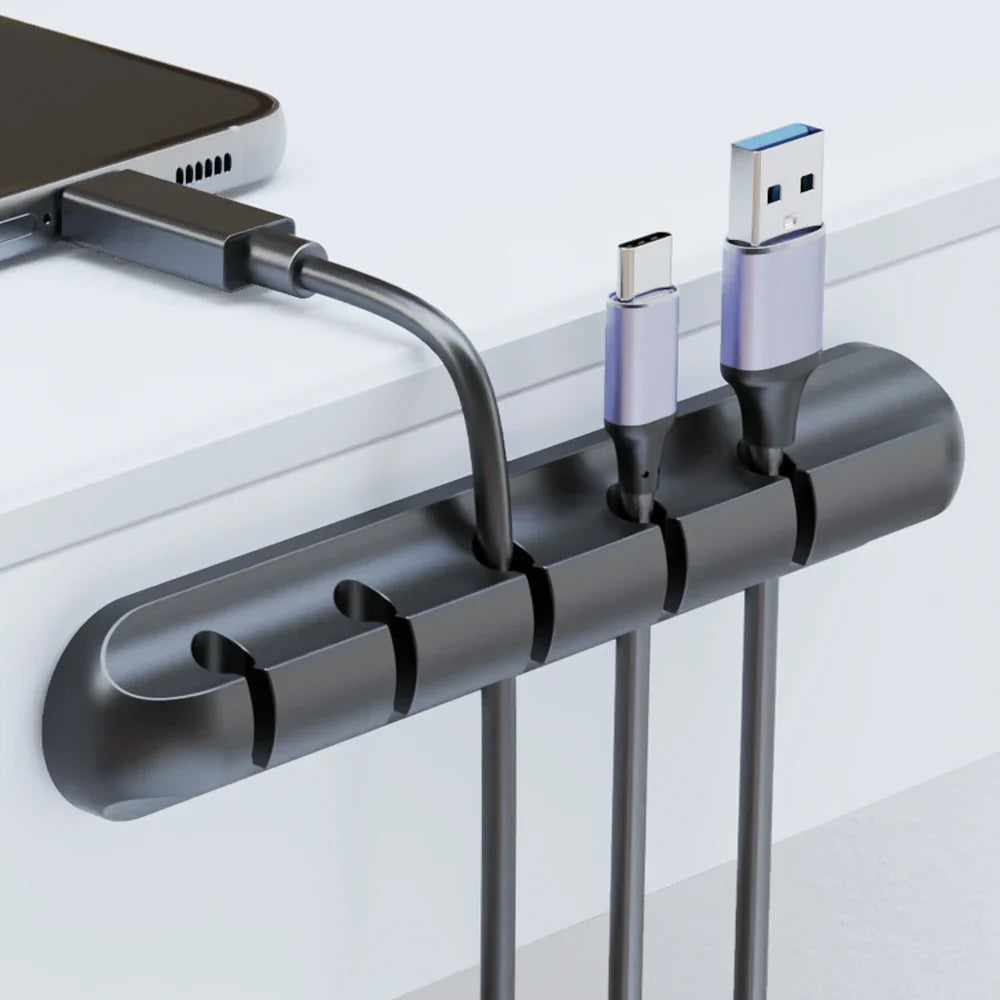 Adhesive Cable Holder - Desk Organizer for Charging Cables & wires