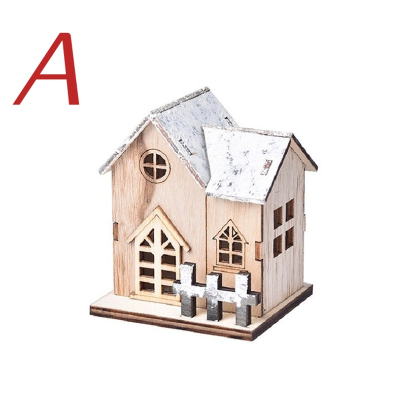Christmas LED Light Wooden House