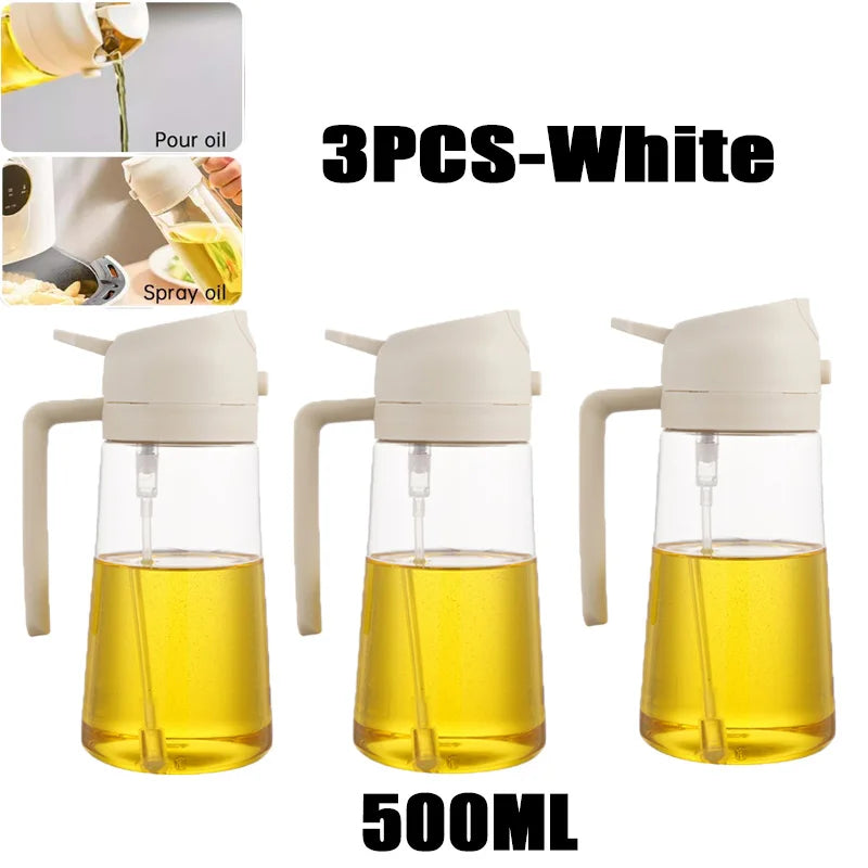 Woobrice Oil Spray Bottle 200/300/500ml - Eco-Friendly Cooking Sprayer for BBQ Baking Kitchen